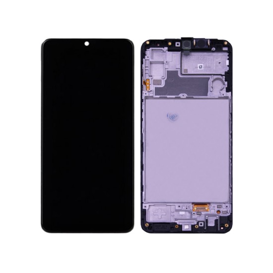 Touch+Display+Frame Samsung Galaxy M22/M225F/F22 2021/E225 Service Pack Preto